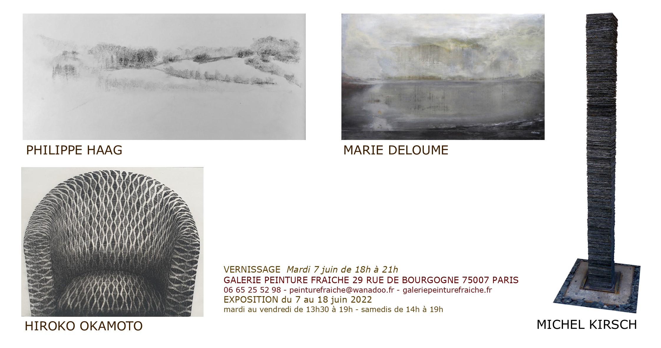 Exposition Galerie PEINTURE FRAICHE Pars juin 2022