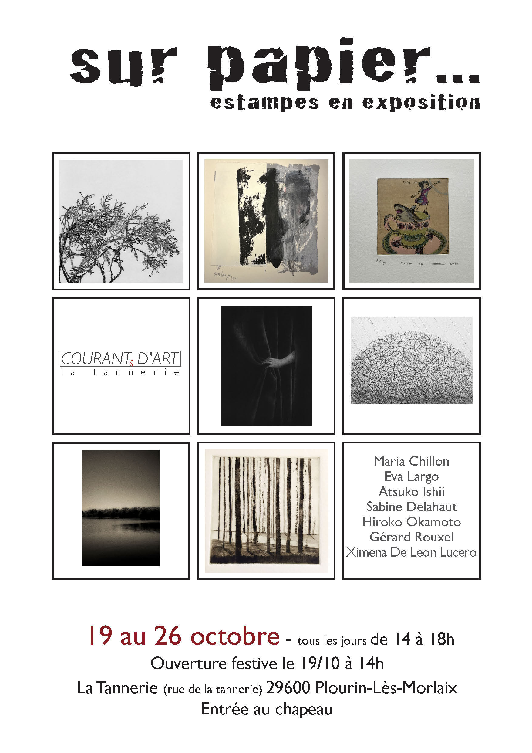 Recto Exposition Oeuvres sur Papier Estampes à la Tannerie, Plourin-lès-Morlaix - Les Multiples le 19 octobre 2025